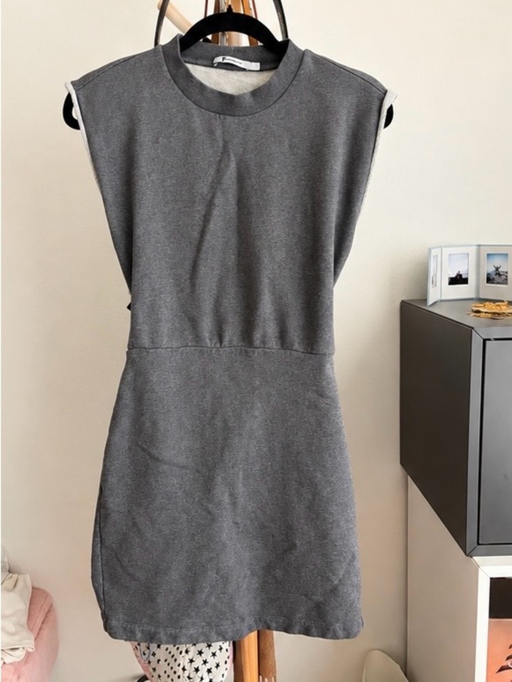 T by Alexander Wang Grey Sleeveless Cutout Dress